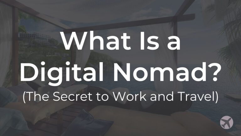 Original graphic with the article title: What is a digital nomad? (The secret to work and travel).